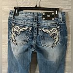 Miss Me Women's low-Rise Embroidered Wings Easy Boot Jeans Size 26 Y2K Photo 2