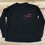 Time and Tru Spooky Season Ghost Crewneck Sweatshirt Women’s Small Black Photo 0