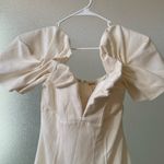 Cult Gaia 🆕  Muna Gathered Linen Midi Dress in Off White Sz 2 Photo 4