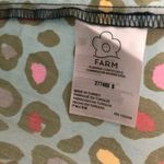 Farm Rio Anthropologie x  Hanya Puff Sleeve Blouse Turquoise Colorful Leopard NEW Photo 8