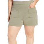 Leith Sage Olive Green Front Pocket High Waist Shorts Size XL New Photo 1
