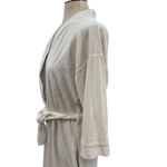Christian Dior  Vintage Robe Super Soft Velvet Monogram Logo Cream Ivory Small Photo 8