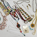 Mixed Fashion Costume Jewelry Lot Beaded Necklaces Boho Fringe 16 pcs 1.5 lbs Pink Photo 0