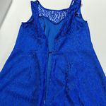 Ever Pretty Long dress size 10 royal blue long dress sweetheart neckline all over crochet Photo 5
