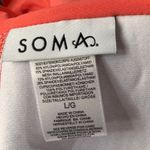 Soma  Large Draped Tie Halter Bikini Swim Top Padded Cups Shirred Sides V-Neck Photo 5