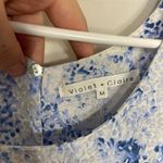 Violet+Claire NWOT women’s bluish purple white print sleeveless blouse top M Photo 2