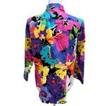Vintage Lauren Ralph Lauren Funky Button Down Shirt Womens Large Blouse Purple Photo 2