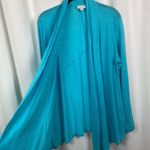 J.Jill  Love Linen Light Blue Linen Long Sleeve Cardigan Sz.M Photo 2