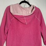 Caslon Pink Cotton Full Zip Hoodie Women’s Size Medium 3/4 Sleeve Terry Cloth Photo 3