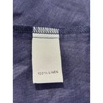 Neiman Marcus  Navy Blue Linen Tie Front No Button Embroidered Jacket L Photo 5