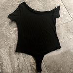 AQUA  Asymmetric Off The Shoulder Bodysuit, Black Size XL New w/Tag $48 Photo 2