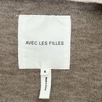 Avec Les Filles  Button Front Boyfriend‎ Shacket in Beige Oat Melange, Size Small Photo 3