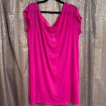 Torrid Hot Pink Glo Mesh Off The Shoulder Swim Coverup Size 0 Large NWT Photo 2