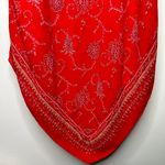 Natori Vintage  Jose Red and white slip dress with a floral pattern Photo 2