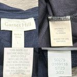 Garnet Hill  Navy Stretch Jersey Everyday T-Shirt Dress Lagenlook Cozycore Large Photo 9