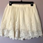 Stradivarius Ivory Lace Skirt Photo 0