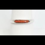 Designer Carolyn Pollack Crushed Coral Sterling Silver Stacker Ring size 5 Silver Photo 2