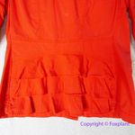 CAbi  Taylor Utility Ruffle Back Red style Button Down Jacket, size‎ M Photo 9