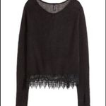 Divided ๐NWOT๐ : Powder Blue Knit Long Sleeve Top with Crochet Trim Photo 5