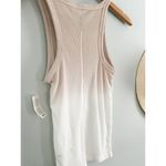 Aerie | NWT Ombre No BS Everyday Tank Ribbed Basic Scoop Neck | Tan White | XS Photo 7