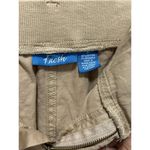 Fresh Khaki Cargo Tan Capri Pants Size 6 Mid Rise Pockets Zip Strappy Detail Photo 3