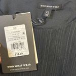 Who What Wear Black Textured Tiered Flutter Sleeve Dress Womens XS Photo 5