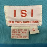 ISI turquoise blue π― silk pantsuit. Tunic jacket wide leg palazzo pant. Size 6. Photo 6