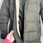 Lauren Ralph Lauren Green Puffer Down Jacket Faux Fur Hood Women's Small Photo 1