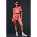 Saylor Zulu Satin Mini dress in Melon Pink Large New Womens Cocktail Photo 14