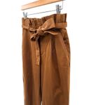 Alice Olivia Jeans Camel Paperbag Waist Wide Leg Trouser Pants Size 27 Career Brown Photo 3