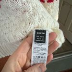 SheIn Women’s Loose Fit Knit Sweater White and Red Size Extra Large Striped Photo 2