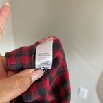 Brandy Melville  Red Checkered Flannel Shirt One Size Photo 4