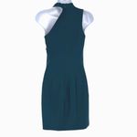 French Connection Echo Crepe One Shoulder Cocktail Party Dress Teal Size 4 NWOT Photo 7