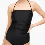 J.Crew NWT  Strapless One-piece Swimsuit Bathing Suit in Black Sz M AO438 Photo 0