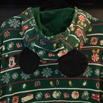 Disney 2024 Christmas Mickey Minnie Fair Isle Green One-Piece Hooded Pajama XXL Photo 10