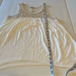 Papaya Womens Size Small Cream Sleeveless Blouse Upper Crochet Cotton Bottom Top Photo 8