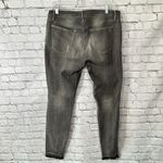 Jessica Simpson Kiss Me Super Skinny Gray Charcoal Denim Jeans Distressed sz 31 Photo 1