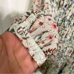 Storia Womens Dress Pale Green Floral Gathered Dress Long SleeveSize Small Photo 5