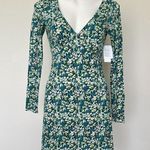 BP Floral Dress XXSmall Knit long Sleeve aqua Blue Green XXS Photo 2