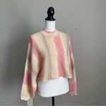 Cloud Ten  | Striped Dolman Sleeve Cropped Knit Sweater Sz M Photo 3