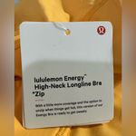 Lululemon  Energy™ High-Neck Longline Bra *Zip mango dream orange Size 14 Photo 6