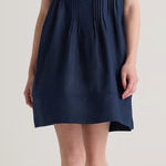 Quince 100% European Linen Sleeveless Swing Dress in Deep Navy medium Photo 0