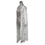 White Sheer Lace Kimono Duster Women’s 1X Boho Festival Beach Cover Up Crochet Photo 2