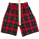 Norton Mcnaughton Vintage 90s red tartan plaid wool shorts punk grunge Photo 1