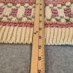 Vintage Rafferty Knitted by Hand Granny Sweater Womens L Cream Pink Romantic Size L Photo 9