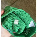 Venessa Arizaga Art Crochet Tote Bag Womens Green 100% Cotton Boho Colorful Photo 4