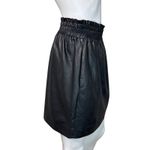 Splendid Skirt Women Small Black Faux Leather Paperbag Skirt Mini Edgy Festival Photo 1