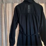 Old Navy  Black Maternity Midi Collared Long Sleeve Shirt Dress Size Large Photo 12