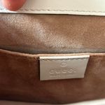 Gucci Sylvie White Leather Flap Chain Crossbody Shoulder Bag with Metal Buckle Photo 6