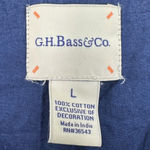 G.H. Bass &Co. G.H. Bass & Co. | Large | Navy Blue Embroidered 3/4 Sleeve Split Neck Tunic Photo 2